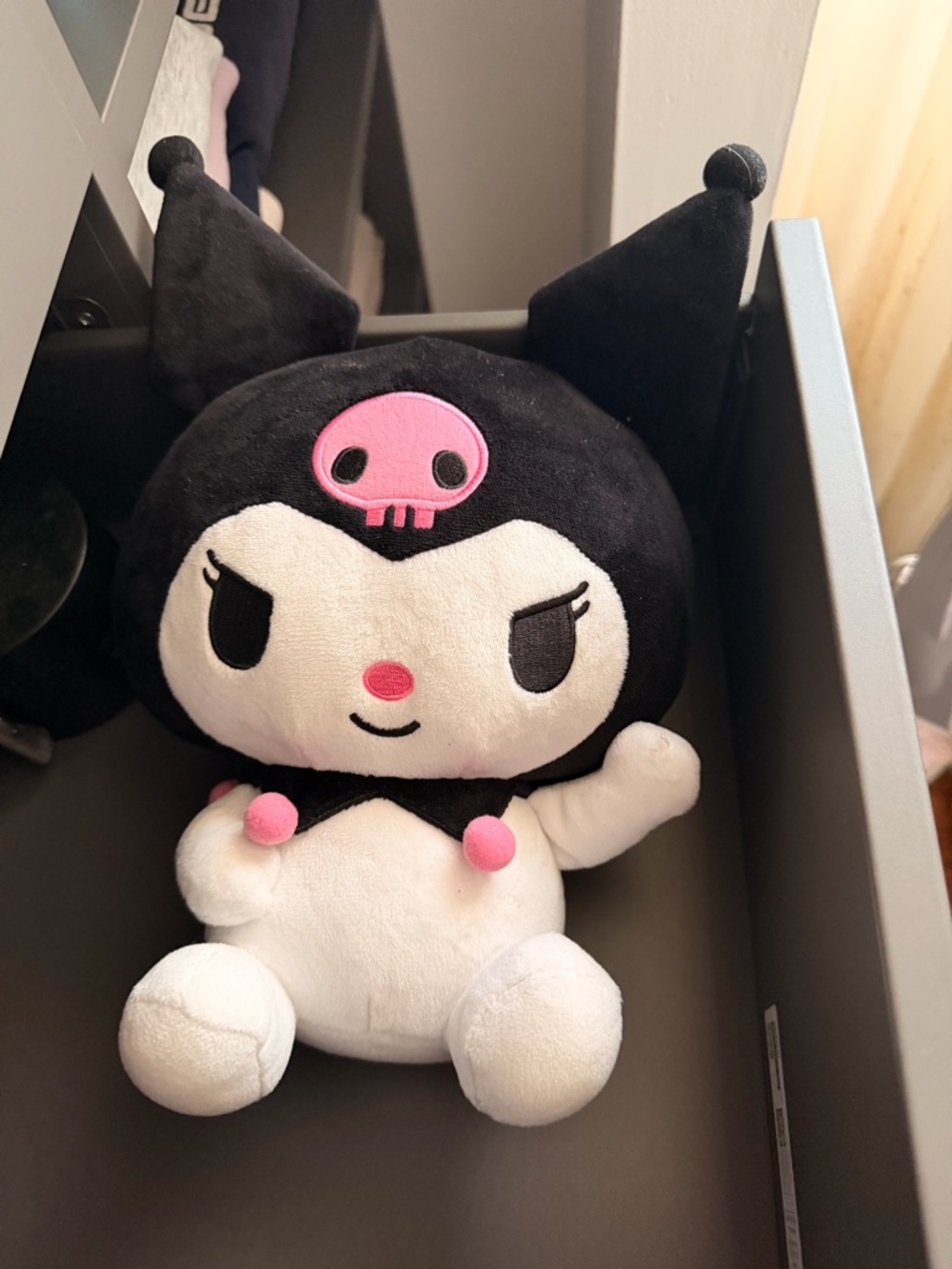 Sanrio Kuromi Plush - Black, White & Pink Accent